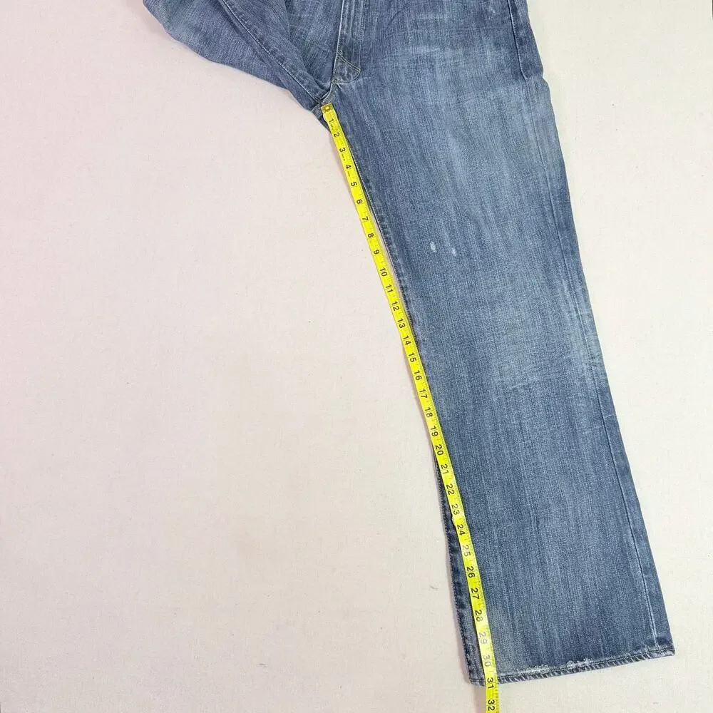 Vtg Y2K Polo Ralph Lauren Jeans Colton Bootcut Men's 36x32 Low Rise Distressed